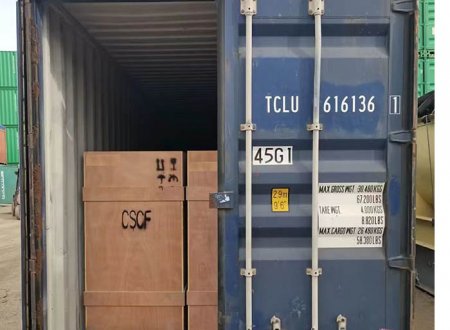 Full 40' HC container shipment with every pair of boxes fastened well as shown.